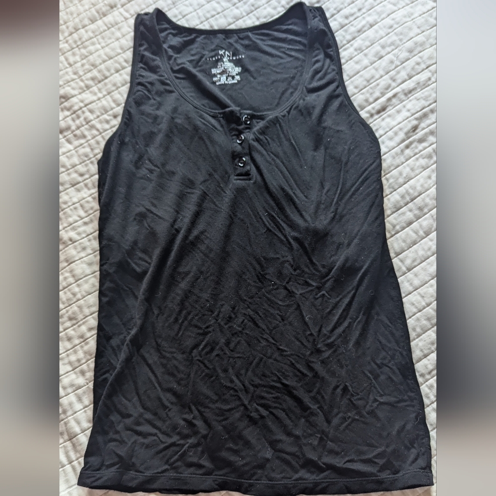 Klassy Network Brami Henley Tank Black XL